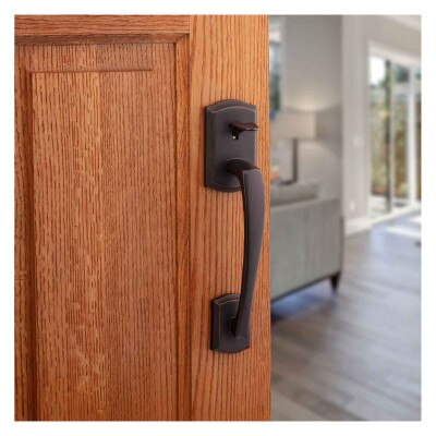 Kwikset Prescott Handle with Tustin Lever, Venetian Bronze